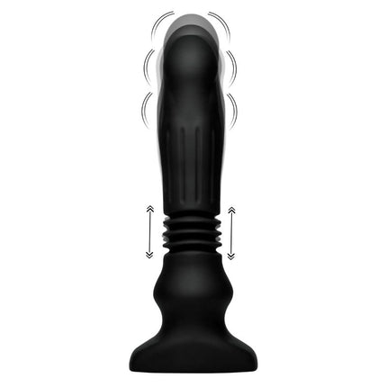 Silicone Swelling and Thrusting Plug with Remote Control - Sex Toys