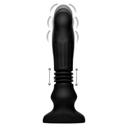 Silicone Swelling and Thrusting Plug with Remote Control - Sex Toys