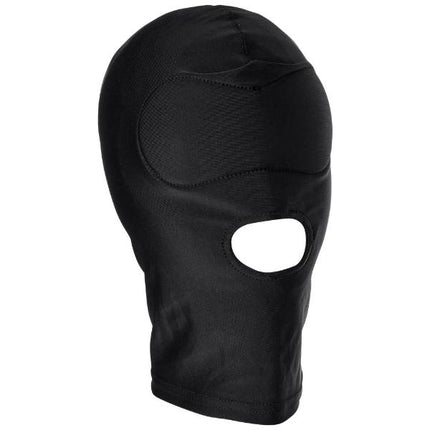 Sportsheets Sex & Mischief Shadow Hood Full-Head Mask with Open Mouth Black - BDSM Toys