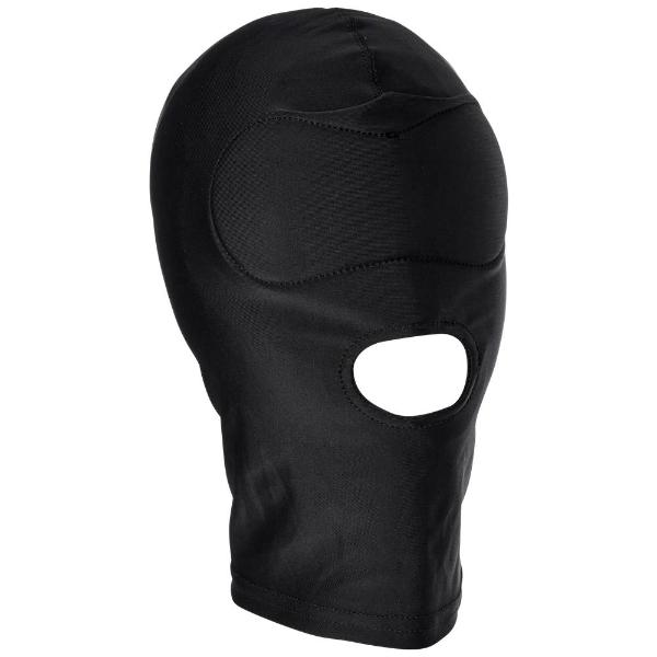 Sportsheets Sex & Mischief Shadow Hood Full-Head Mask with Open Mouth Black - BDSM Toys