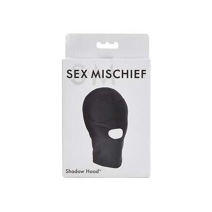 Sportsheets Sex & Mischief Shadow Hood Full-Head Mask with Open Mouth Black - BDSM Toys