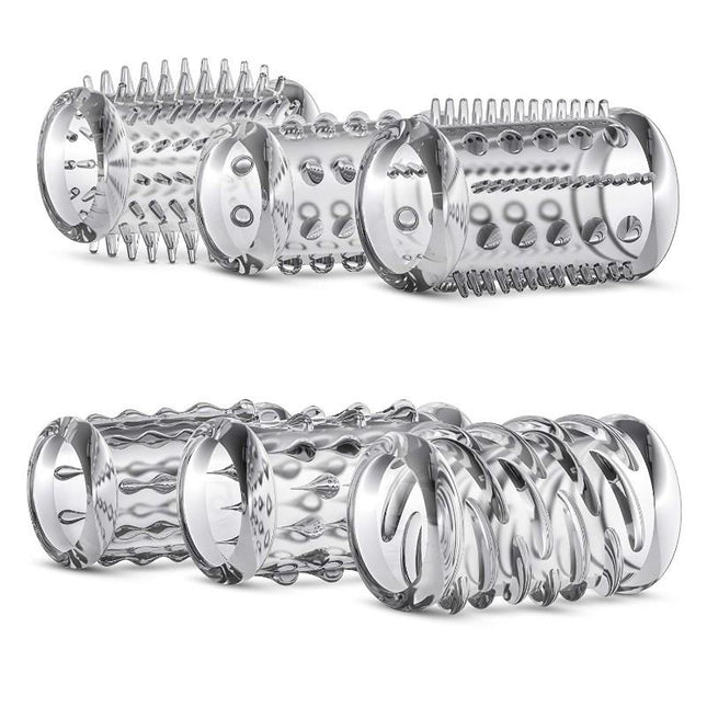 Blush Stay Hard 6-Piece Cock Sleeve Kit Clear - Sex Toys