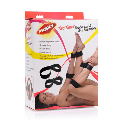Two Timer Double Leg and Arm Restraints - Bondage Toys