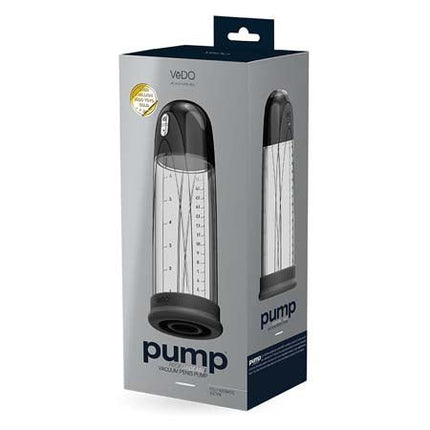 Pump Rechargeable Vacuum Penis Pump Black - Sex Toys