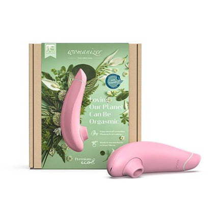 Womanizer Premium Eco Rechargeable Silicone Pleasure Air Clitoral Stimulator Rose - Sex Toys